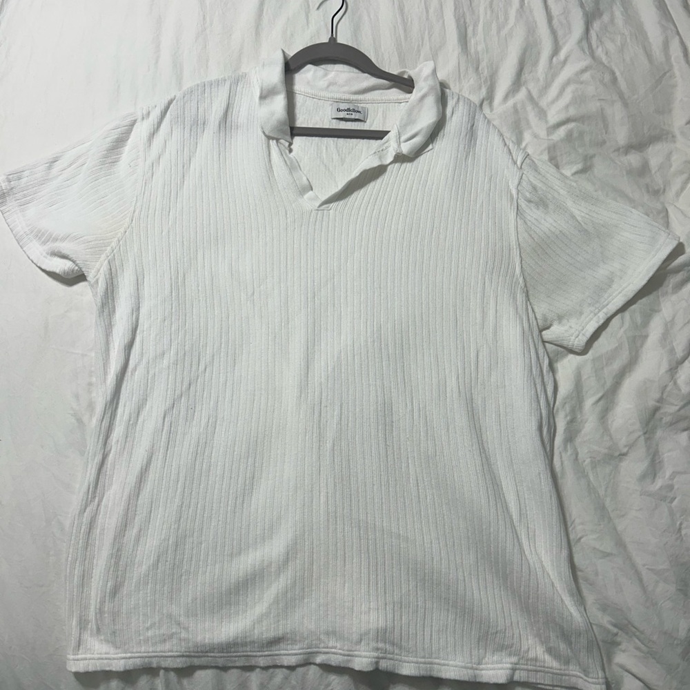 Goodfellow & Co Textured White Polo Shirt